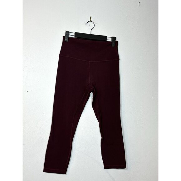 Lululemon Wunder Under Hi-Rise 1/2 Tight Capri *Full-On Deep Rouge Size 6 - Picture 6 of 7